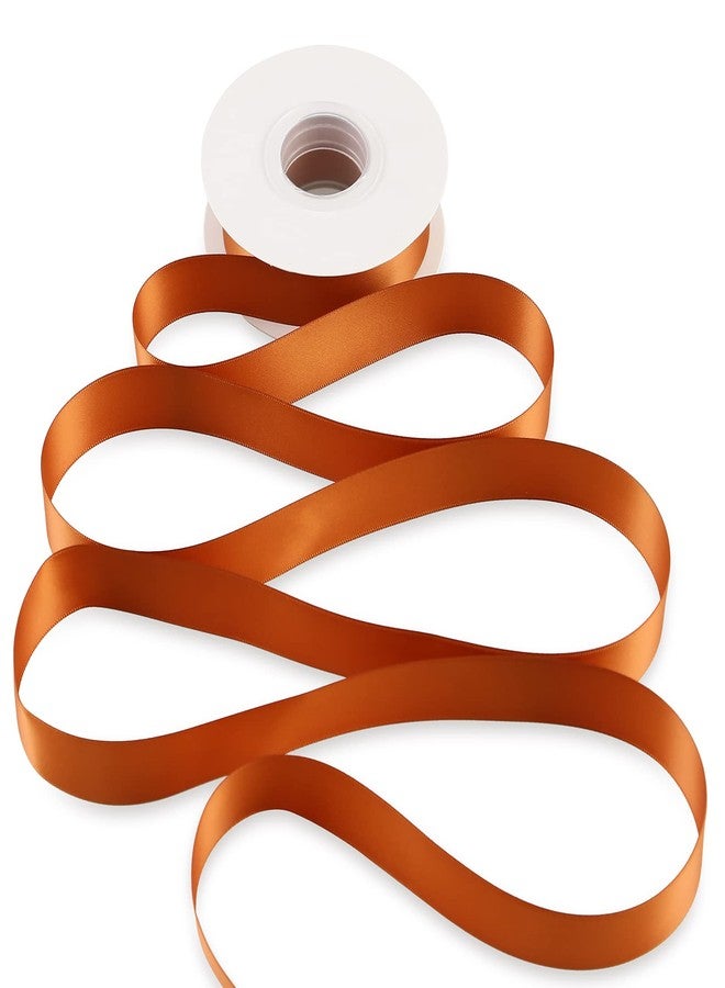 DINDOSAL Copper Gift Ribbon 1 Inch for Crafts Copper Satin Ribbon for Christmas Tree Gift Wrapping Holiday Wedding Flower Bouquet - Image 3